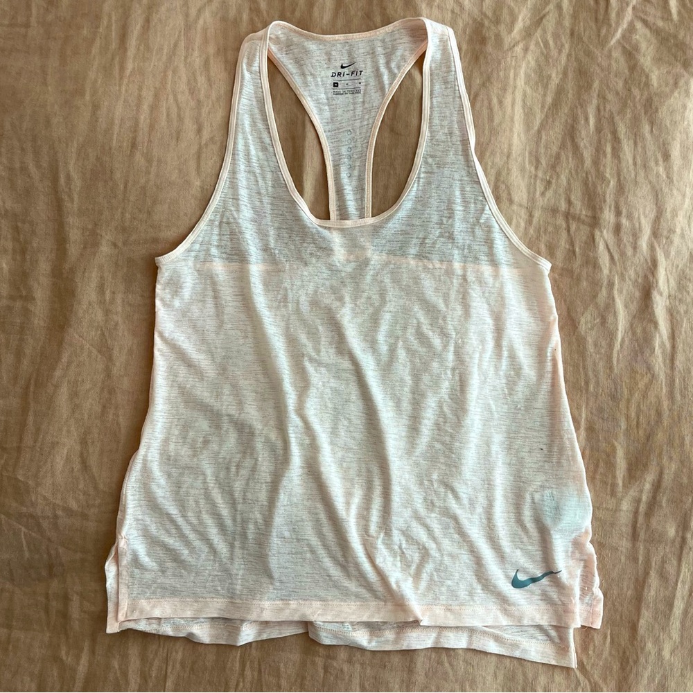 Nike Dri Fit Sheer Workout Running Racerback Top